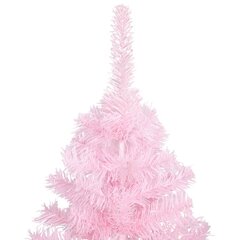 Dirbtinė Kalėdų eglutė su LED/žaisliukais, rožinė, 120cm, PVC цена и информация | Искусственные елки | pigu.lt