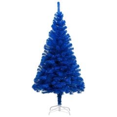 Dirbtinė Kalėdų eglutė su LED/žaisliukais, mėlyna, 120cm, PVC цена и информация | Искусственные елки | pigu.lt