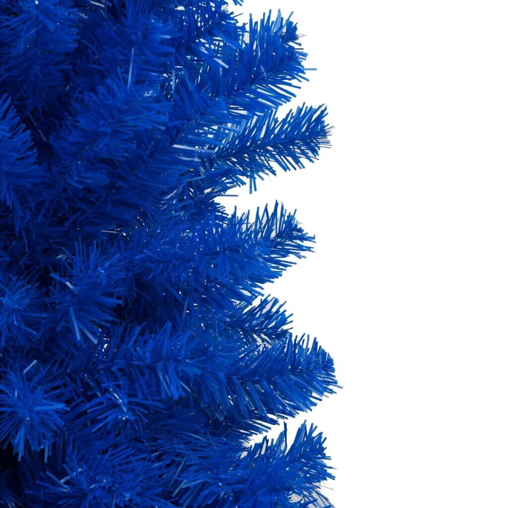 Dirbtinė Kalėdų eglutė su LED/žaisliukais, mėlyna, 180cm, PVC kaina ir informacija | Eglutės, vainikai, stovai | pigu.lt