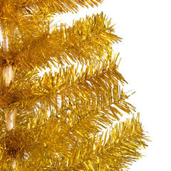 Dirbtinė Kalėdų eglutė su LED/žaisliukais, auksinė, 150cm, PET цена и информация | Искусственные елки | pigu.lt