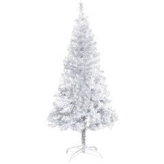 Dirbtinė Kalėdų eglutė su LED/žaisliukais, sidabrinė, 210cm, PET kaina ir informacija | Eglutės, vainikai, stovai | pigu.lt