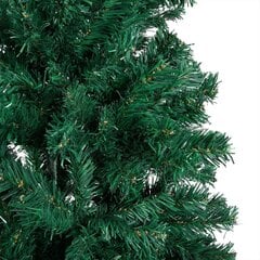 Dirbtinė Kalėdų eglutė su LED ir žaisliukais, žalia, 150cm, PVC цена и информация | Искусственные елки | pigu.lt
