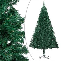 Dirbtinė Kalėdų eglutė su LED ir žaisliukais, žalia, 150cm, PVC цена и информация | Искусственные елки | pigu.lt