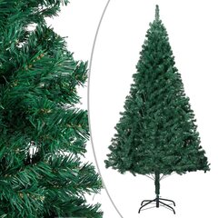 Dirbtinė Kalėdų eglutė su LED/žaisliukais, žalia, 210cm, PVC цена и информация | Искусственные елки | pigu.lt