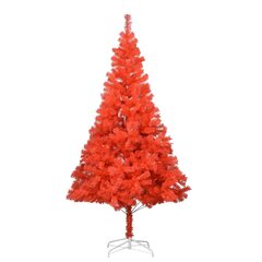 Dirbtinė Kalėdų eglutė su LED/žaisliukais, raudona, 180cm, PVC kaina ir informacija | Eglutės, vainikai, stovai | pigu.lt
