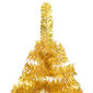 Dirbtinė Kalėdų eglutė su LED/žaisliukais, auksinė, 120cm, PET kaina ir informacija | Eglutės, vainikai, stovai | pigu.lt