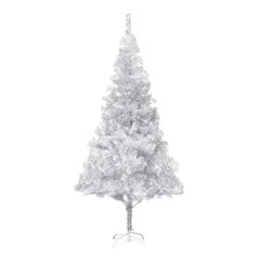 Kalėdų eglutė su LED/žaisliukais, sidabrinė, 180cm, PET цена и информация | Искусственные елки | pigu.lt