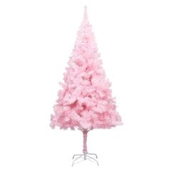 Dirbtinė Kalėdų eglutė su LED/žaisliukais, rožinė, 240cm, PVC kaina ir informacija | Eglutės, vainikai, stovai | pigu.lt