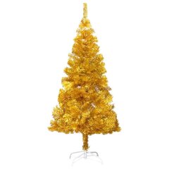 Dirbtinė Kalėdų eglutė su LED/žaisliukais, auksinė, 240cm, PET цена и информация | Искусственные елки | pigu.lt