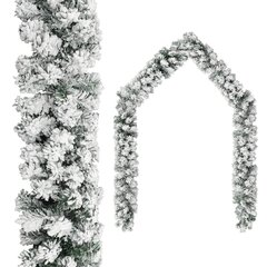 Kalėdinė girlianda su LED lemputėmis ir sniegu, 5m цена и информация | Искусственные елки | pigu.lt