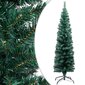 Siaura dirbtinė Kalėdų eglutė su LED/žaisliukais, žalia, 240cm kaina ir informacija | Eglutės, vainikai, stovai | pigu.lt