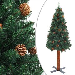 Siaura Kalėdų eglutė su LED/žaisliukų rinkiniu, žalia, 180cm kaina ir informacija | Eglutės, vainikai, stovai | pigu.lt