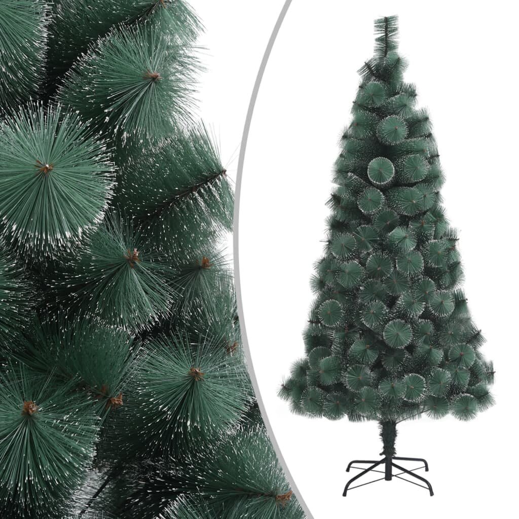 Dirbtinė Kalėdų eglutė su LED/žaisliukais, žalia, 150cm, PVC/PE kaina ir informacija | Eglutės, vainikai, stovai | pigu.lt