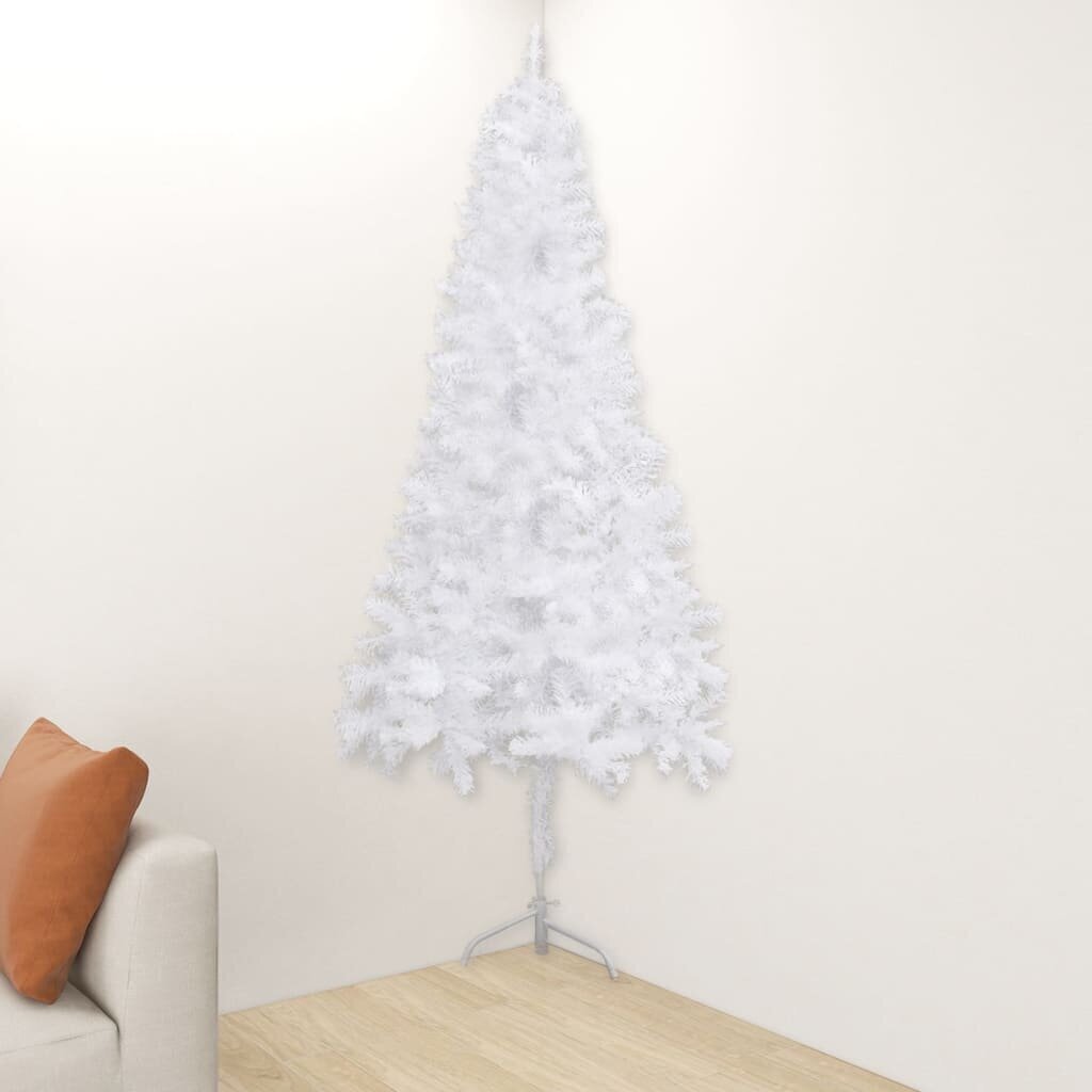 Dirbtinė kampinė Kalėdų eglutė su LED, 180 cm, balta kaina ir informacija | Eglutės, vainikai, stovai | pigu.lt