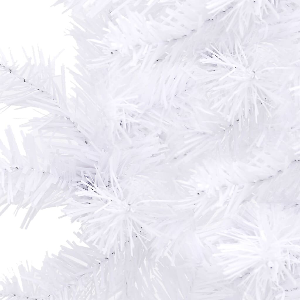 Dirbtinė kampinė Kalėdų eglutė su LED, 240 cm, balta kaina ir informacija | Eglutės, vainikai, stovai | pigu.lt
