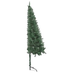 Kampinė Kalėdų eglutė su LED/žaisliukais, žalia, 120cm, PVC цена и информация | Искусственные елки | pigu.lt