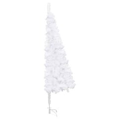 Kampinė Kalėdų eglutė su LED/žaisliukais, balta, 240cm, PVC цена и информация | Искусственные елки | pigu.lt
