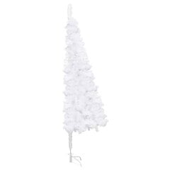 Kampinė Kalėdų eglutė su LED/žaisliukais, balta, 180cm, PVC kaina ir informacija | Eglutės, vainikai, stovai | pigu.lt
