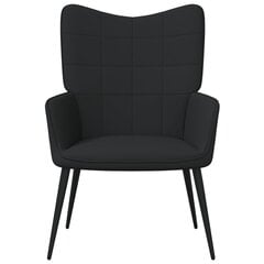 Poilsio kėdė, juodos spalvos, 62x68,5x9 cm, audinys kaina ir informacija | Svetainės foteliai | pigu.lt