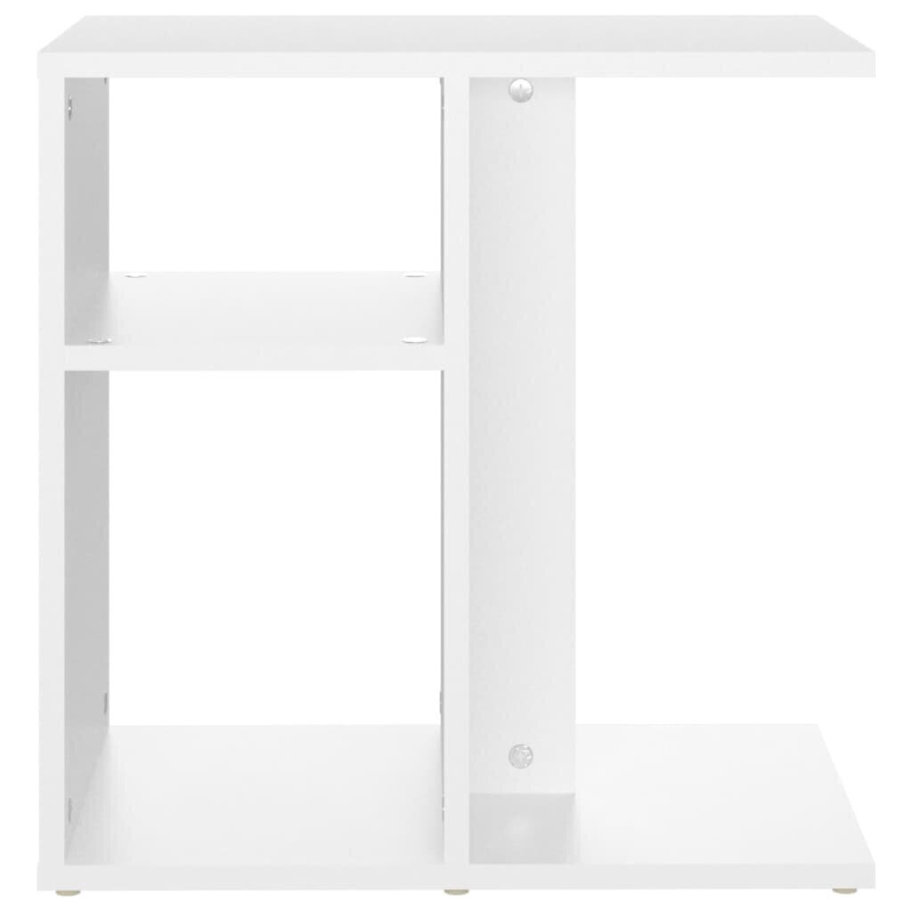 Šoninis staliukas, 50x30x50 cm, baltas kaina ir informacija | Kavos staliukai | pigu.lt