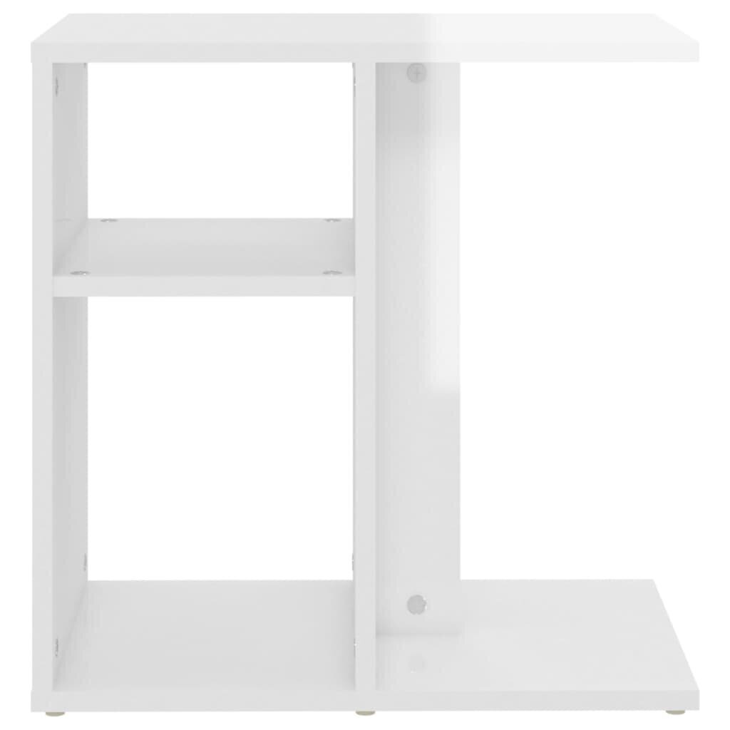 Šoninis staliukas, 50x30x50 cm, baltas цена и информация | Kavos staliukai | pigu.lt