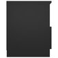 Naktinė spintelė, 40x40x50 cm, juoda kaina ir informacija | Spintelės prie lovos | pigu.lt