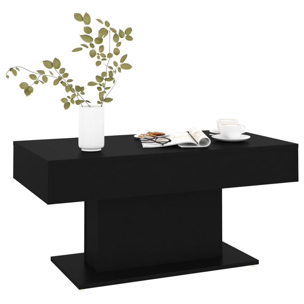 Kavos staliukas, 96x50x45 cm, juodas kaina ir informacija | Kavos staliukai | pigu.lt