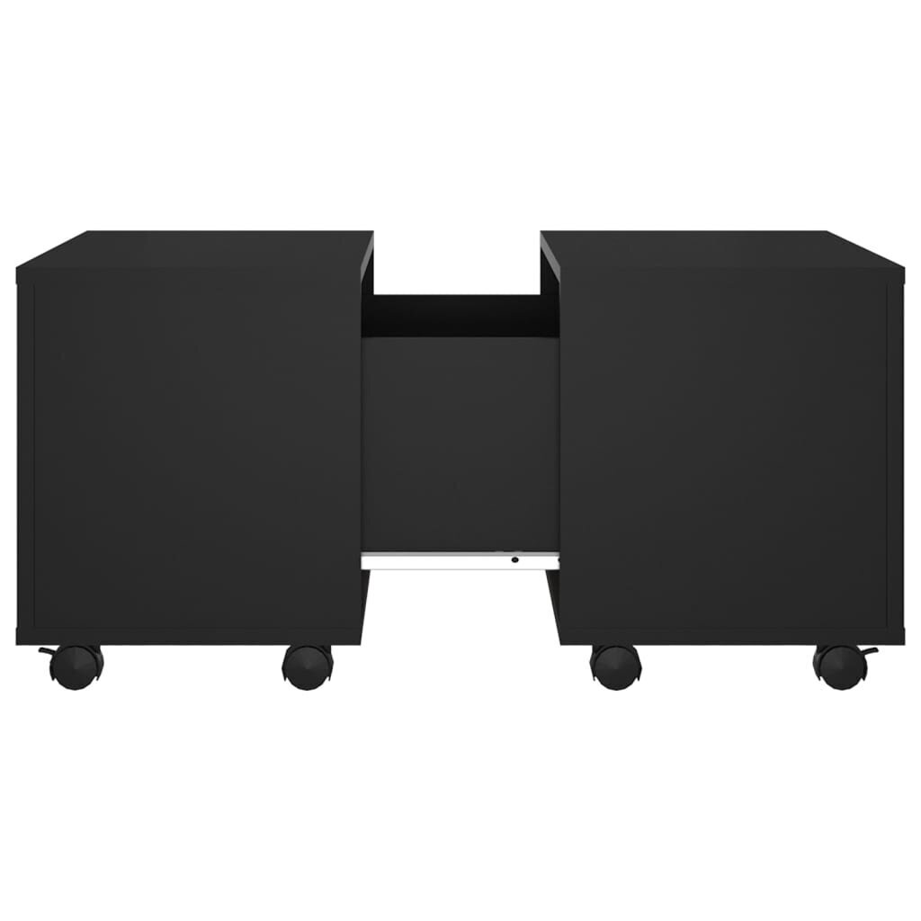 Kavos staliukas, 60x60x38 cm, juodas цена и информация | Kavos staliukai | pigu.lt