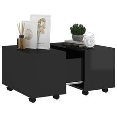 Kavos staliukas, 60x60x38 cm, juodas цена и информация | Журнальные столы | pigu.lt