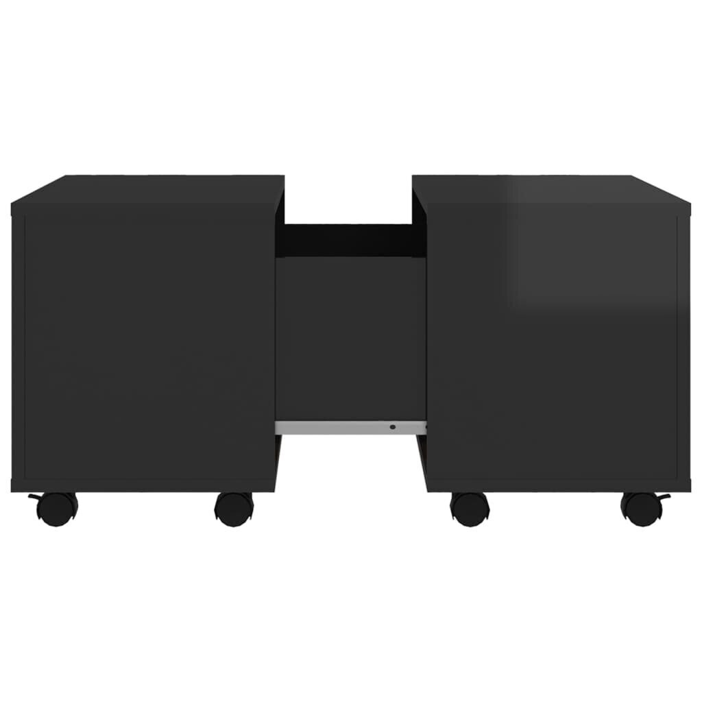 Kavos staliukas, 60x60x38 cm, juodas kaina ir informacija | Kavos staliukai | pigu.lt