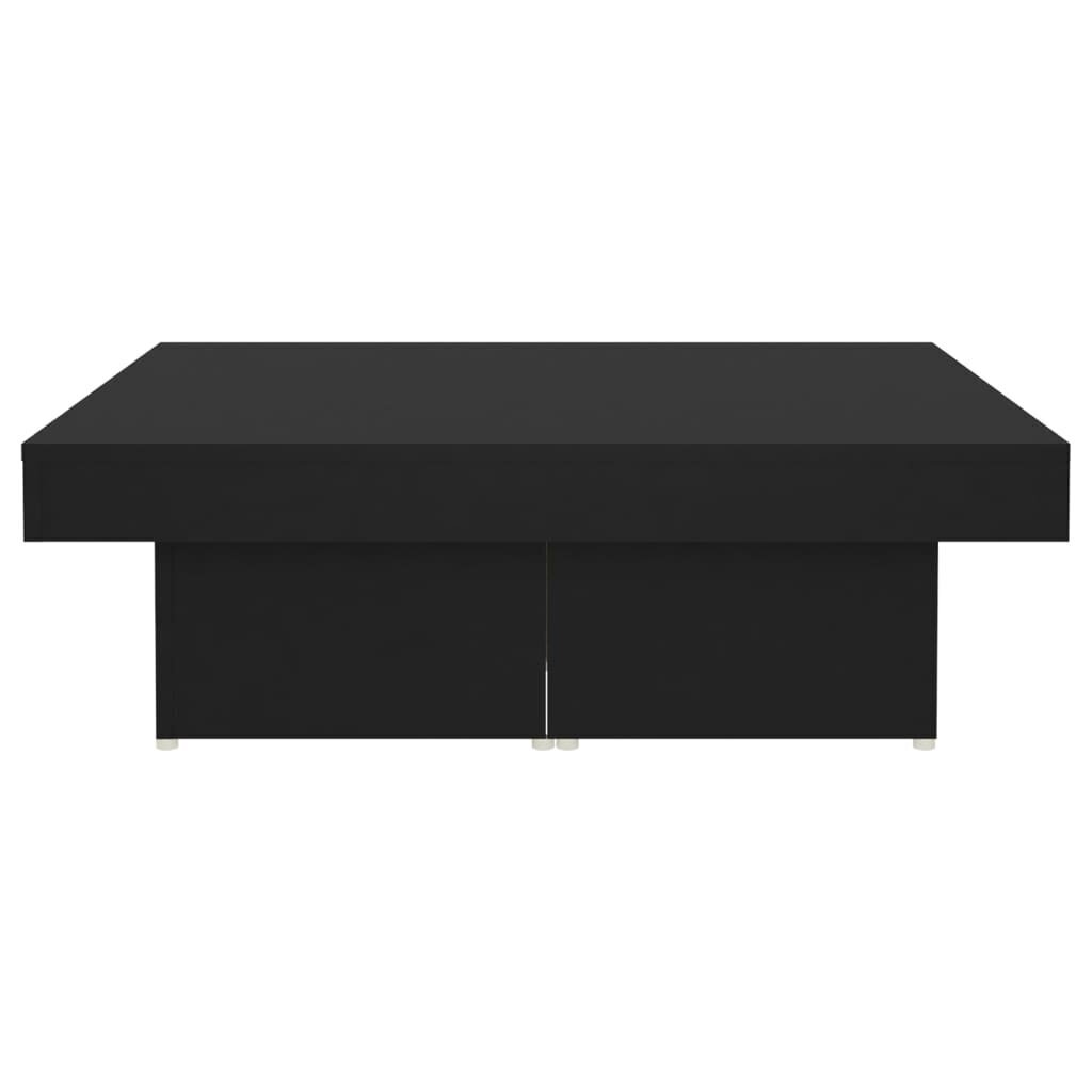 Kavos staliukas, 90x90x28 cm, juodas kaina ir informacija | Kavos staliukai | pigu.lt