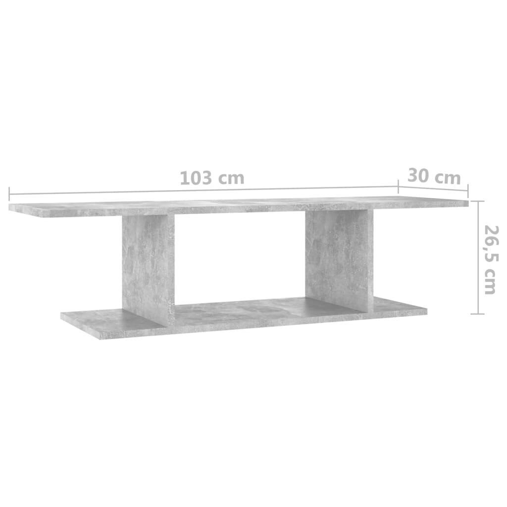 Televizoriaus spintelė, pilka, 103x30x26,5 cm kaina ir informacija | TV staliukai | pigu.lt