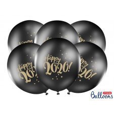 Apvalus balionas, juodas, 30 cm kaina ir informacija | Balionai | pigu.lt