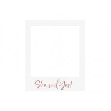 Рамка для фото «She said yes», розовое золото, 50x59,5см цена и информация | Рамки, фотоальбомы | pigu.lt