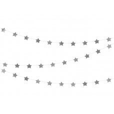 Girlianda Sidabrinės žvaigždės 3,6m kaina ir informacija | Dekoracijos šventėms | pigu.lt