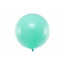 Круглый воздушный шар 60см, пастельный светлый мятный цвет цена и информация | Шарики | pigu.lt