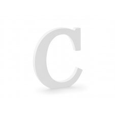 Деревянная буква C, белая, 17x20 см цена и информация | Праздничные декорации | pigu.lt