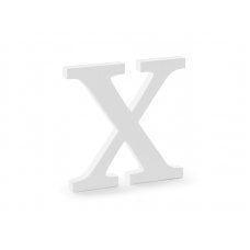 Dekoracija - raidė X, balta, 0.19 X 0.195 X 0.02 kaina ir informacija | Dekoracijos šventėms | pigu.lt