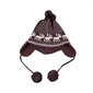Raštuota vilnonė kepurė su bumbuliuku Briedžiai, pilka цена и информация | Kepurės moterims | pigu.lt