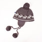 Raštuota vilnonė kepurė su bumbuliuku Briedžiai, pilka цена и информация | Kepurės moterims | pigu.lt