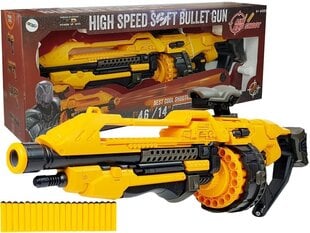 Didelis šautuvas su putplasčio šoviniais, 82 cm, geltonas kaina ir informacija | Žaislai berniukams | pigu.lt