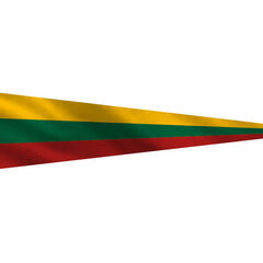 Lietuvos Respublikos vimpelas skirtas kabinti ant stiebo, 35x200 cm kaina ir informacija | Vėliavos ir jų priedai | pigu.lt