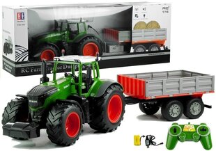 Traktorius su priekaba su nuotolinio valdymo pultu kaina ir informacija | Žaislai berniukams | pigu.lt