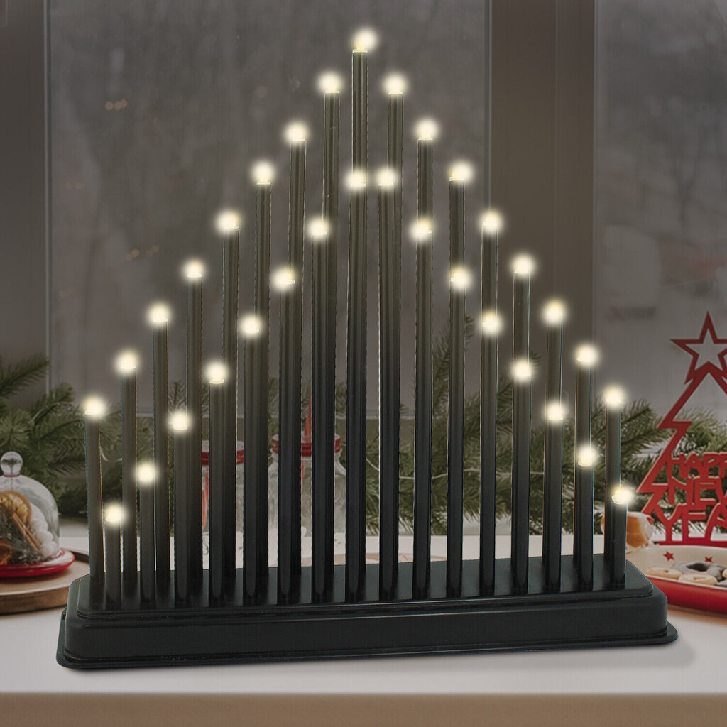 Kalėdinė žvakidė su LED lemputėmis kaina ir informacija | Kalėdinės dekoracijos | pigu.lt