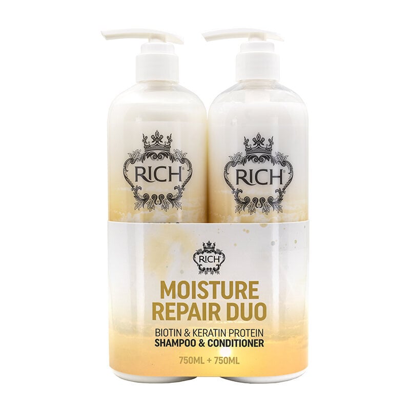 Plaukus stiprinantis rinkinys Rich Pure Luxury Moisture Repair Duo Tigi 750 ml + 750 ml цена и информация | Šampūnai | pigu.lt