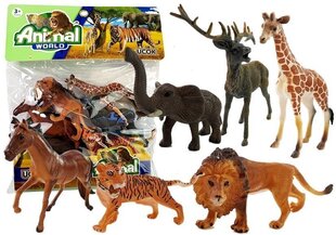 Figūrėlių rinkinys Laukiniai gyvūnai 6 vnt. kaina ir informacija | Žaislai berniukams | pigu.lt