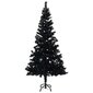 Dirbtinė Kalėdų eglutė su LED/žaisliukais, juoda, 240cm, PVC цена и информация | Eglutės, vainikai, stovai | pigu.lt