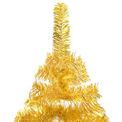 Dirbtinė Kalėdų eglutė su LED/žaisliukais, auksinė, 240cm, PET kaina ir informacija | Eglutės, vainikai, stovai | pigu.lt
