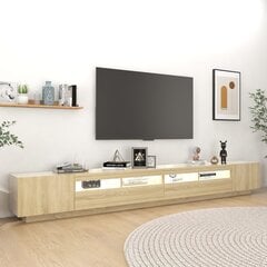 vidaXL Televizoriaus spintelė su LED apšvietimu, ąžuolo, 300x35x40cm kaina ir informacija | TV staliukai | pigu.lt