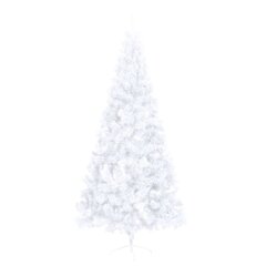 Dirbtinė pusinė Kalėdų eglutė su stovu, 210 cm, balta kaina ir informacija | Eglutės, vainikai, stovai | pigu.lt